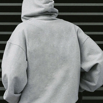 Men's casual mouth print hoodie