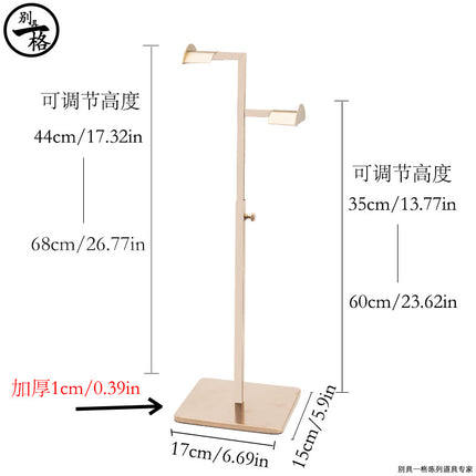 Cross-Border Exclusive Supply of Stainless Steel Bag Racks, Bag Display Racks, Bag Supports, Bag Racks for Stores, Adjustable Handbag Stands