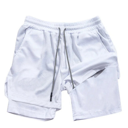 Cross-Border Foreign Trade Amazon Ice Silk Quick-Drying Mesh Double-Layer Casual Shorts Men's Breathable Fitness Sports Beach Pants