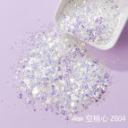Purple glitter [small pack 10g] / 4m empty peach zg04