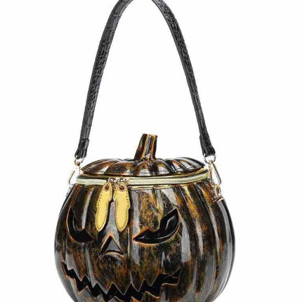European and American Fashion 2025 Casual Halloween Cross-Border Hot Sale Personalized Stereo Pumpkin Head Bag Shoulder Crossbody Women's Bag