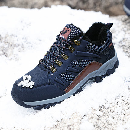 Men's winter fleece-lined couple cotton shoes outdoor sports climbing casual shoes women's hiking factory wholesale