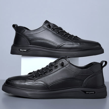 Board shoes men's 2023 spring new leather shoes casual comfortable soft bottom wholesale handmade men's shoes trend all-match Sports