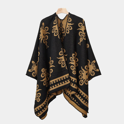 Ethnic Style Shawl Cape for Women, Suitable for Outdoor Wear, Yunnan Lijiang Xinjiang Xizang Travel Photography, Stylish Scarf for Women