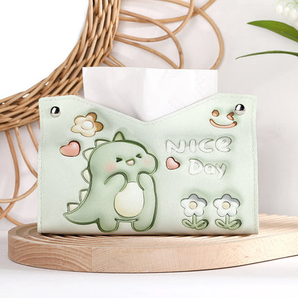 Cartoon Cute Tissue Box Home Living Room Paper Box Restaurant Multi-functional Storage Napkin Paper Box Car Paper Box
