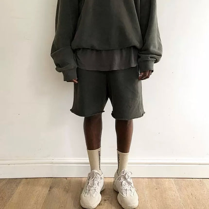 Heavy KANYE YZY Kanye Same Style American Style Fashion Brand Summer High Street Shorts Men's Casual Sports Pants
