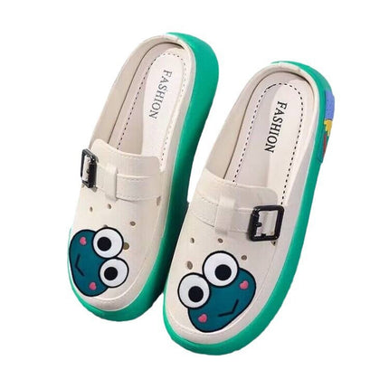 Croc Shoes Spring and Autumn Slippers for Women's Outer Wear Internet Celebrity Fashion Beach Shoes Soft Sole Casual Non-Slip Toe-Cap Women's Shoes