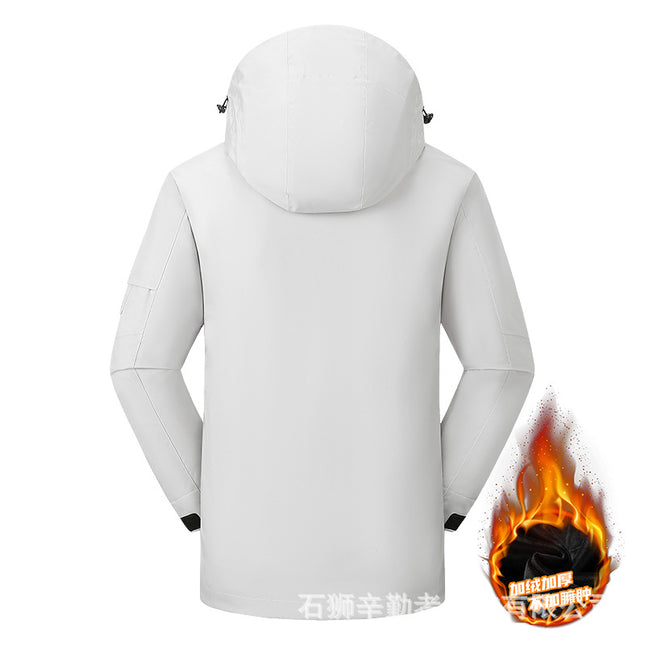 Winter Warm Heating Charge Clothes Windproof Rainproof Plus Velvet Jacket Outdoor Electric Jacket Mountaineering Cold-proof Charge Clothes