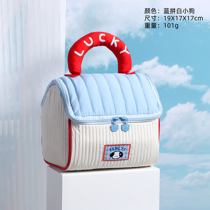Cute Little House Souvenir Cosmetic Bag, Large Capacity, High-Value Gift Box, Baby's 100-Day Banquet, First Birthday Gift Empty Box