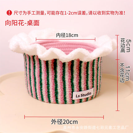 Cartoon Bigfoot Little Monster Storage Basket for Miscellaneous Snacks Large Dopamine Lamb Velvet Cute Storage Basket