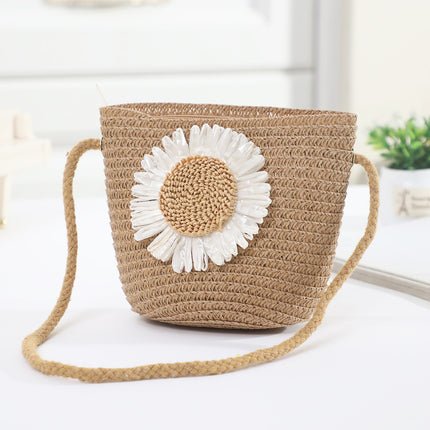 Cross-border New Children's Bag Spring and Summer New Children's Crossbody Bag Handmade Straw Satchel Travel Mini Coin Purse