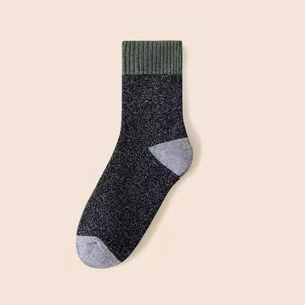 Socks Men's Autumn and Winter fleece-lined Thickened Warm Terry Socks Men's Towel Socks Winter Floor Socks Extra Thick Cotton Socks