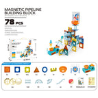 Ejection magnetic pipe building blocks 78pcs [english color box]