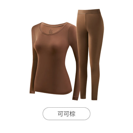 22199 Fall/Winter Bose Women's Ultra-thin Long-sleeved Non-marking Crewneck Bottoming Autumn Clothes suit for Warm Skin-beautifying Underwear