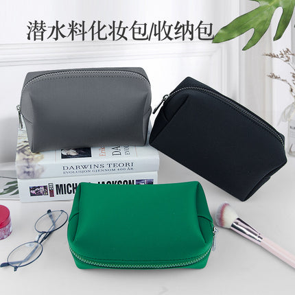 Diving Material Mobile Phone Earphone Small Item Storage Bag with Zipper, Portable Toiletry and Makeup Bag, Three-Dimensional Non-Collapsible Small Size