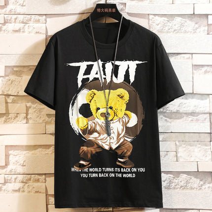 A variety of short-sleeved chubby brother fashion brand new summer men's half-sleeved t-shirt plus fat increase loose leisure fat guy t-shirt