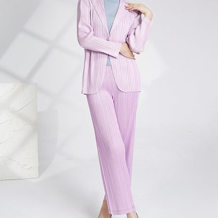 Casual Business Wear Pants Suit Women's High-end Fashion 2023 New Suit Jacket Pleated Pants Women's Two-piece Set