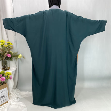 Cross-Border Exclusive for Muslims Spliced Cardigan Robe Middle East Turkey Dubai Fashion Floor-Length Skirt 1459