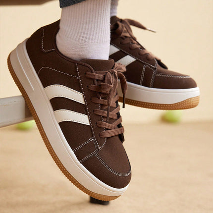 Sneakers Women's New Spring All-match Breathable Non-slip Sneakers Thick-soled Sports Casual Shoes Cross-border plus size Women's Shoes for Students