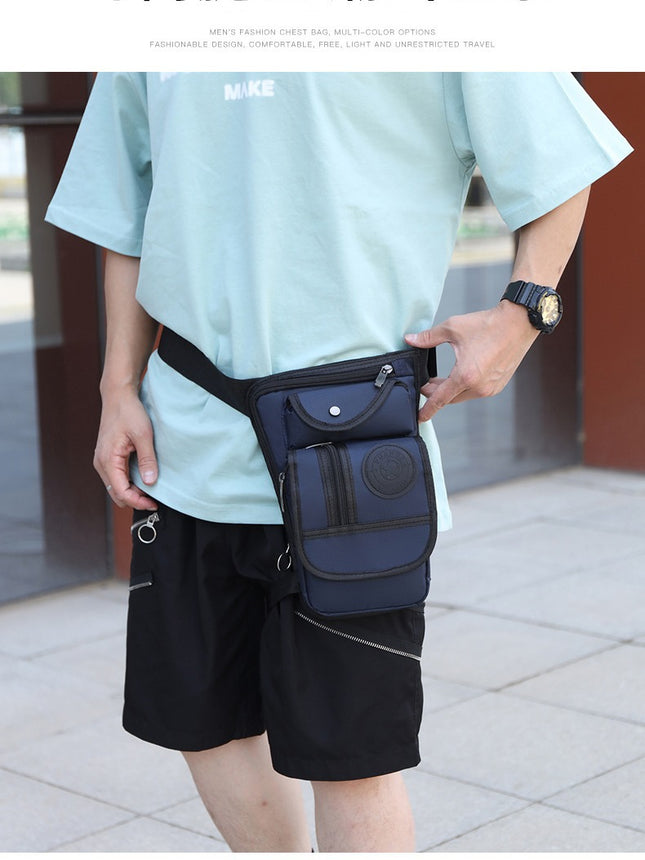 Motorcycle Riding Leg Bag Waist Bag Men's and Women's Knight Motorcycle Waterproof Outdoor Sports Running Multifunctional Crossbody Bag Trendy