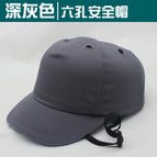 Dark gray six-hole safety helmet / L（58-60cm）