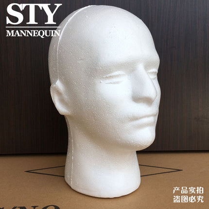 Wig Head Mold Emulator Men's Foam Head Fixed Wig Glasses Hat Display Stand Abstract Model Head Props