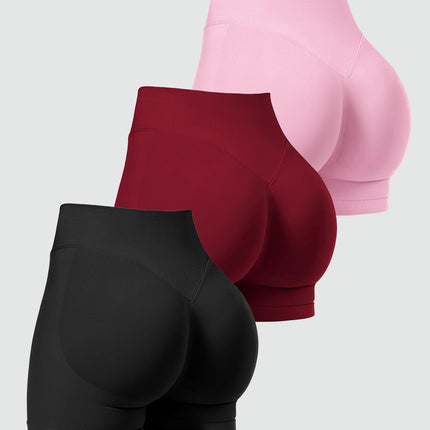 In Stock & Cross-Border Dfyne Popular Moisture-Wicking Quick-Drying Yoga Pants for Women, Tight-Fitting Peach Butt Sports Fitness Shorts