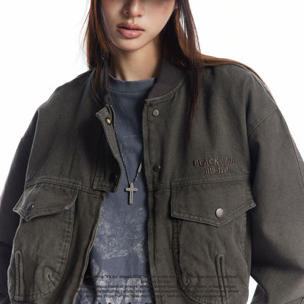 MADEEXTREME High Density Twill Cotton Tooling Vintage Antique Street American Letter Embroidered Jacket Jacket for Men