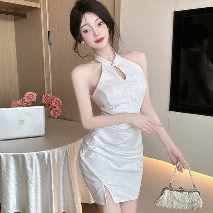 High-end sense Chinese modified cheongsam vintage women's 2024 new pure sexy royal sister hip dress dress