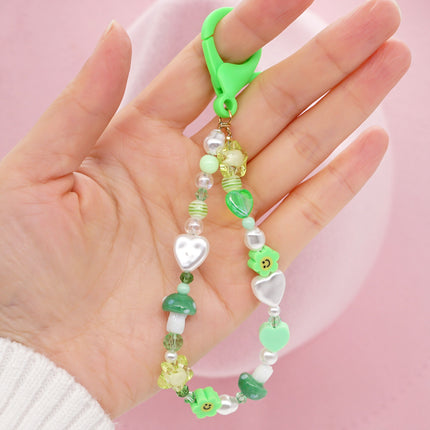 Factory direct supply handmade beaded mobile phone lanyard bluetooth speaker lanyard flashlight fan selfie stick U disk sling