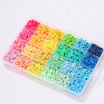 European and American Cross-border 24-grid Clay Bead Bracelet Making Kit 3mm23 Color Bead Bracelet Making DIY Jewelry Kit