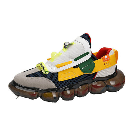 Cross-Border Popular Summer Mesh Breathable European Station Hollow Men's Shoes Couple Trendy Shoes Dad Thick-Soled Casual Board Shoes