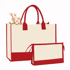 red and white bag