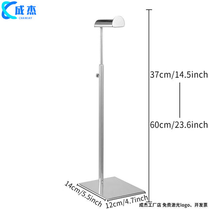 Cross-border Source Stainless Steel Display Hanging Bag Display Rack Women's Bag Rack Support Bag Rack Floor Adjustable Bag Rack