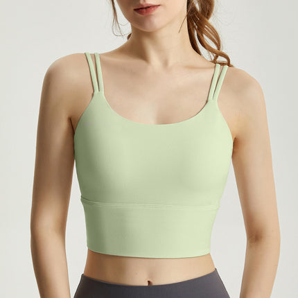 One-piece Sports Underwear Women's Anti-shock and Anti-sagging High-strength Running Bra Yoga Vest Women's Fixed Cup Cross-border