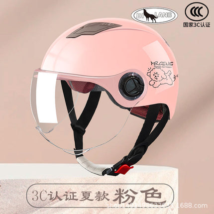 Diwolf wholesale 3C certification men's and women's battery car summer riding sunscreen four seasons with half helmet electric car helmet