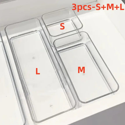 Cross-Border Drawer Partition Storage Box Dressing Table Built-In Cosmetics Storage Box Acrylic Transparent Desktop Organization Box