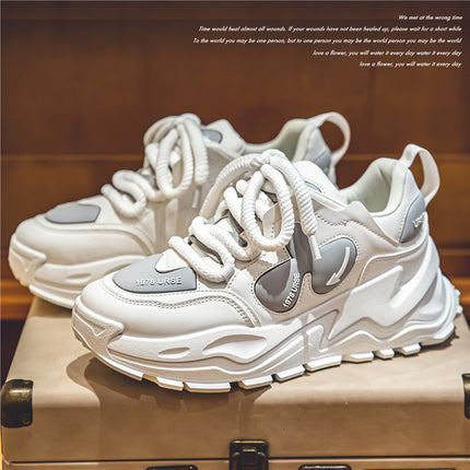 Men's Sports Shoes, Fashionable Niche Thick-Soled Casual Shoes, Korean Style Student Low-Cut Dad Shoes, Drop Shipping