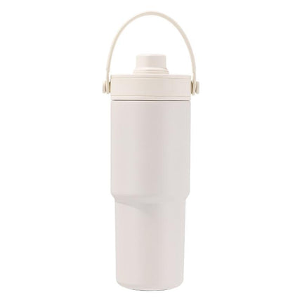Cross-border high-value 316 stainless steel thermos cup large-capacity double-drink ceramic liner car cup portable handle cup