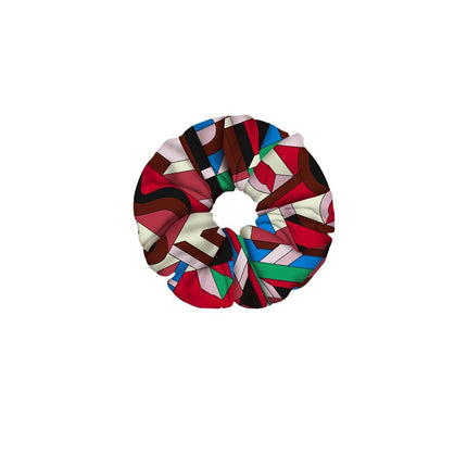 Summer New Flower and Bird Jungle Women's Twill Silk Decorative Large Intestine Hair Band Headwear Hair Accessories Hair Band PONYTAIL Headband