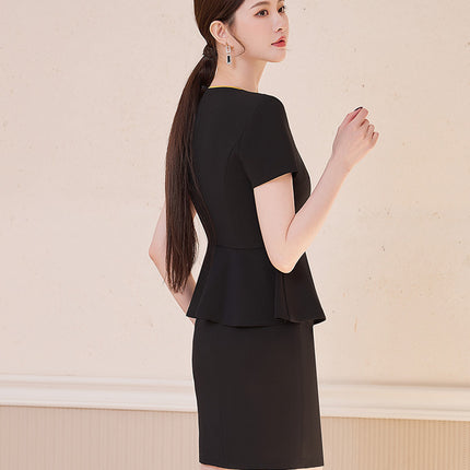 Hotel front desk work clothes fashion suit professional women's clothing jewelry store sales uniform two-piece beauty salon tooling