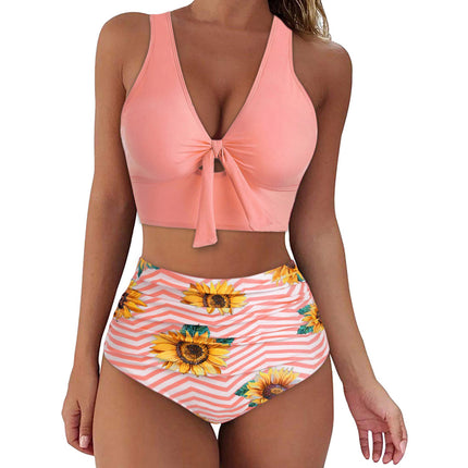 2023 bikini swimsuit women's European and American sexy bow AliExpress cross-border bikini swimsuit
