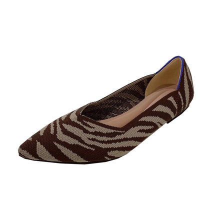 Pointed Toe Flat Knit Shoes for Women, Woven Shoes, Large Size Loafers, Egg Roll Shoes, Princess Shoes, Single Shoes, Comfortable and Versatile