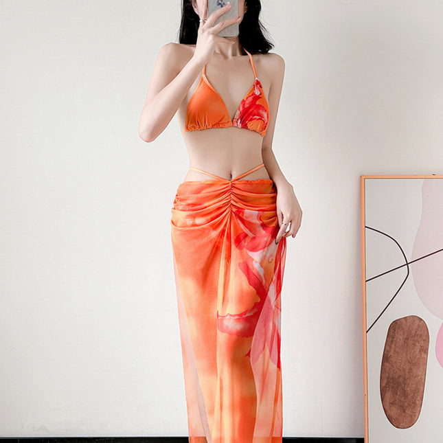 Thai Bikini Swimsuit Women's Bikini Split Three-Piece Sexy Hot Girl Seaside Swimsuit Women's Hot Spring Vacation