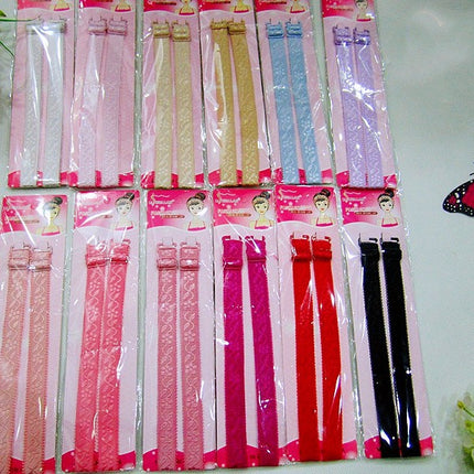 [Factory Low Price Wholesale] 1.5cm Bra Cloth Shoulder Straps Intimates Jacquard Shoulder Straps Individually Packaged