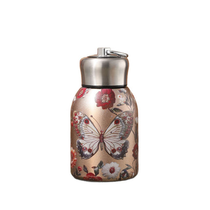 Cross-Border Mini 316 Stainless Steel Chubby Thermos Cup with Ring Flap Pocket Pants Cup Vacuum Double-Layer Portable Cup