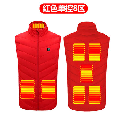 Cross-border Explosions Winter Heating Vest Three-gear Intelligent Adjustment USB Power Supply Cold-resistant Warm Heating Clothing for Men and Women