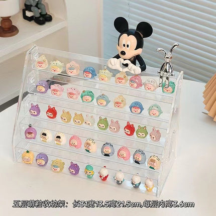 Cross-Border Acrylic Display Stand Transparent Multifunctional Storage Box Desktop Blind Box Cute Figurine Step Storage Rack