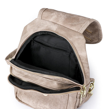 Women's Backpack PU Soft Leather Multi-purpose Backpack Crossbody Bag Large Capacity Shoulder Bag Daily Travel Backpack
