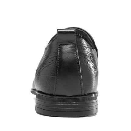 Foot-on Slip-on Leather Shoes Men's Cowhide Face Soft Bottom Breathable Soft Face Men's Casual Round-toe Business Casual Leather Shoes